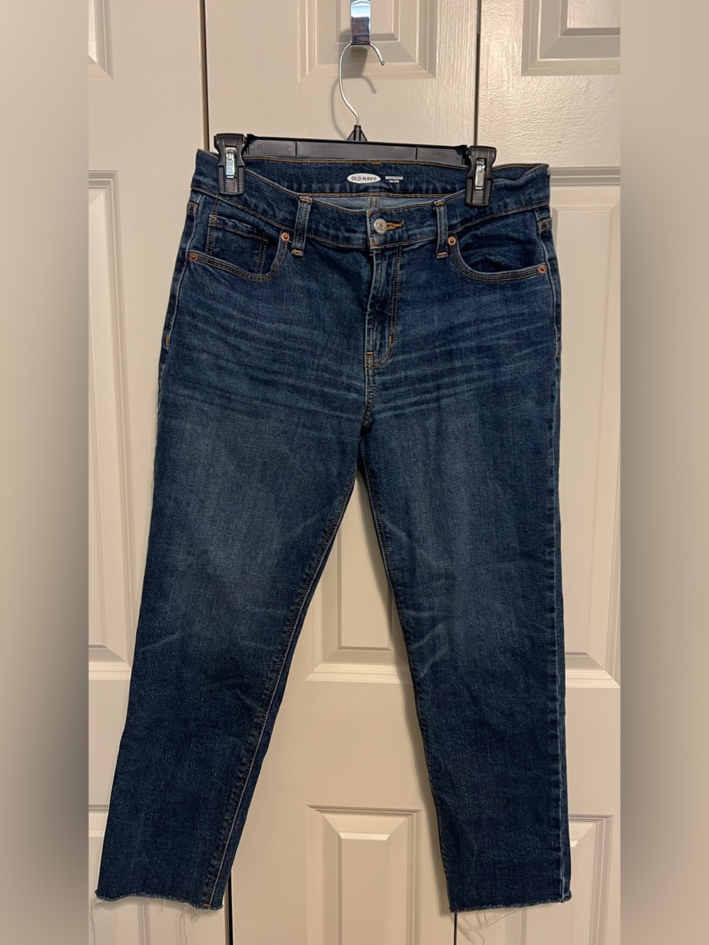 Old Navy Dark Blue Cropped Jeans - Straight Ankle